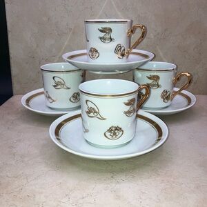 Vintage 1994 Looney Tunes 4 Demitasse Cups And 4 Saucers By After 6
